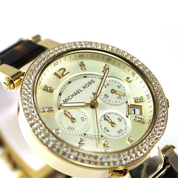 Designer Watch Yellow Gold-Plated Chronograph Watch Mk568