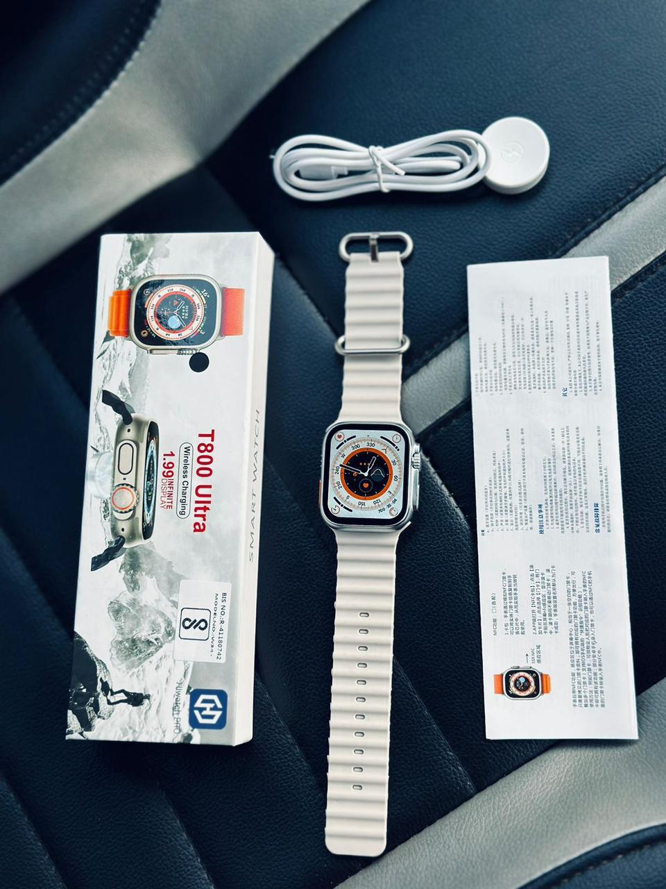 🔥 APPLE SMARTWATCH ULTRA 🔥Model :- T800 Ultra - Web Orange