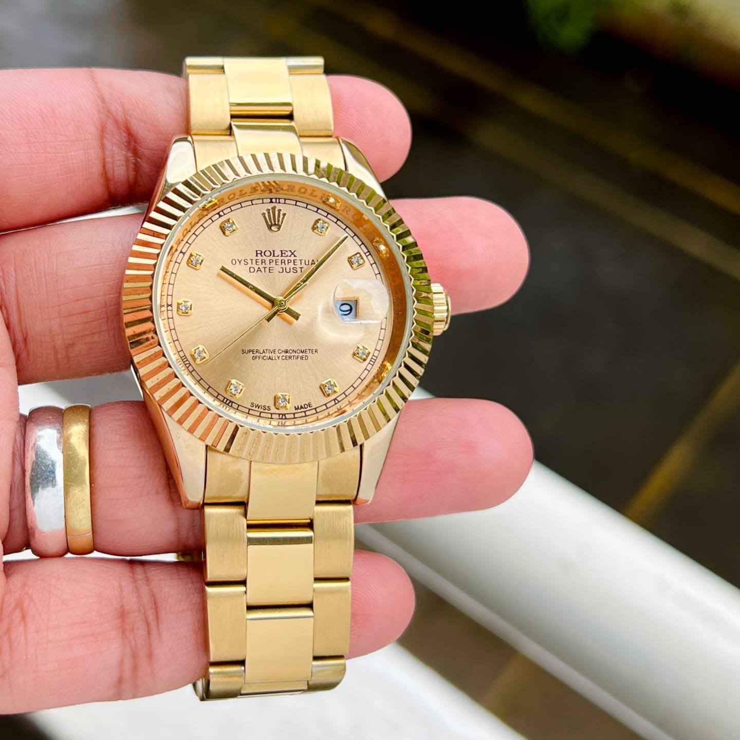 Rolex For Him  7AA Premium Collection  DateJust Copy  - Corn