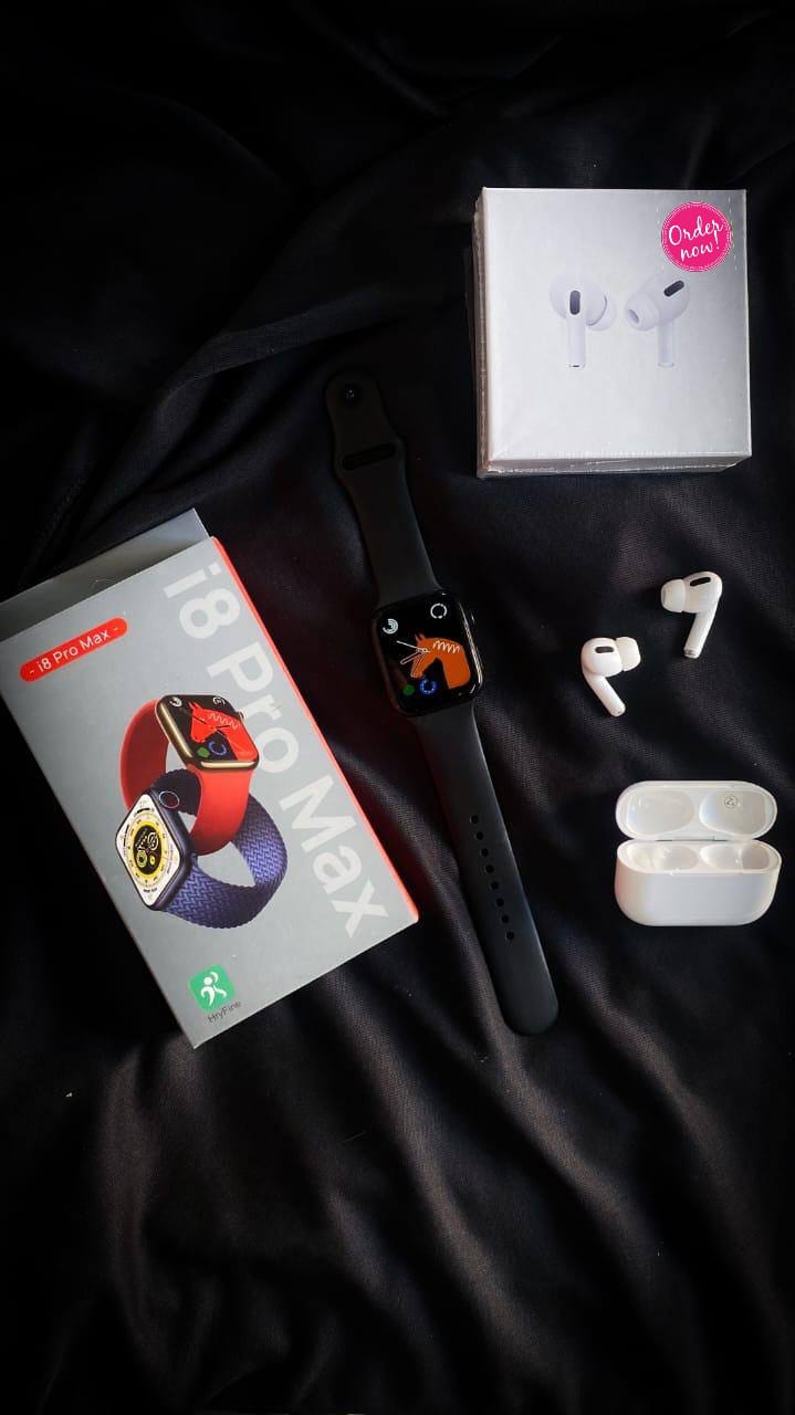 I8 Pro Max ( Series 8) With Airpods 2 Pro Tws*  - Black