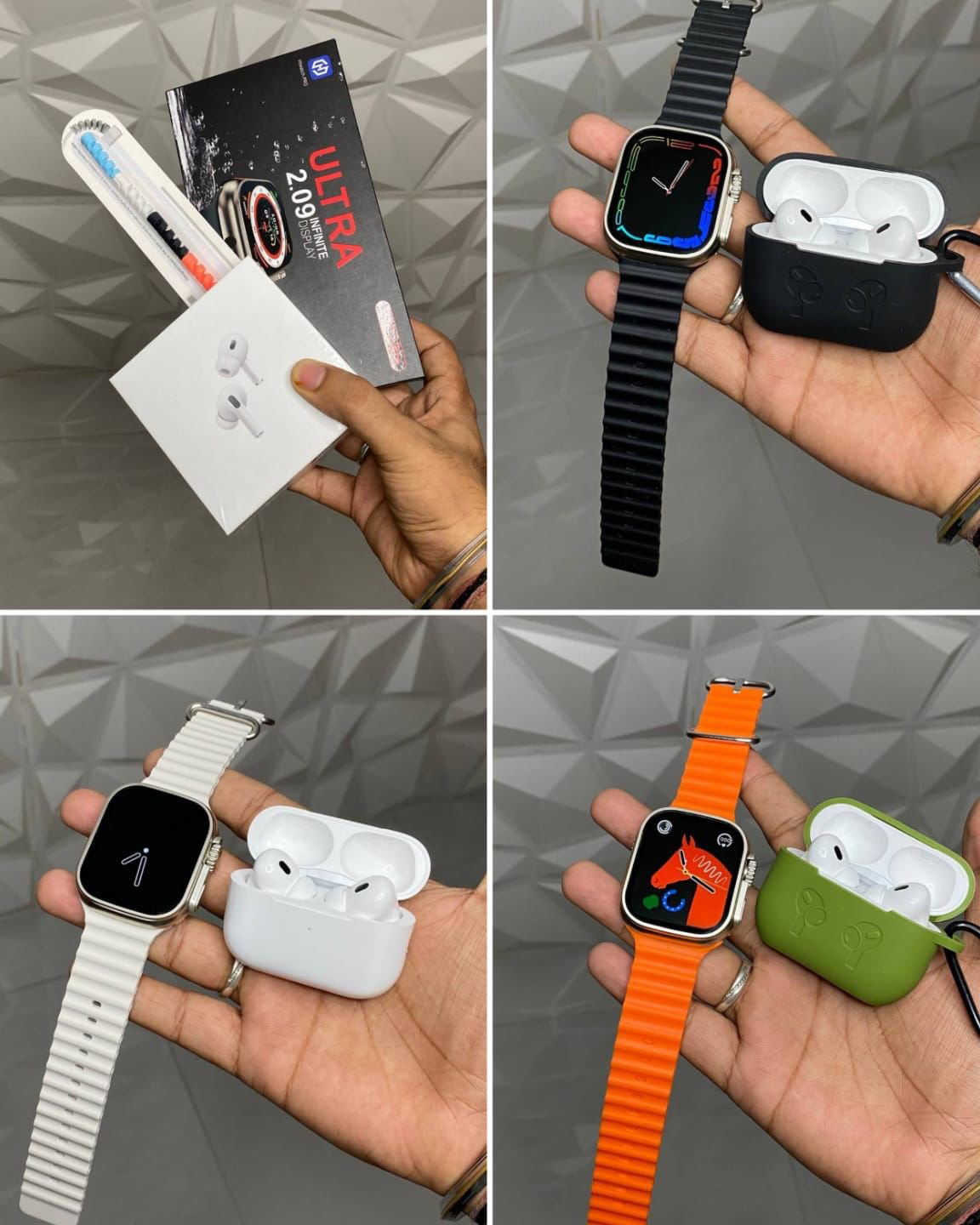 T10 ultra Ocean straps + Airpord tws +* 🔥🔥 - White