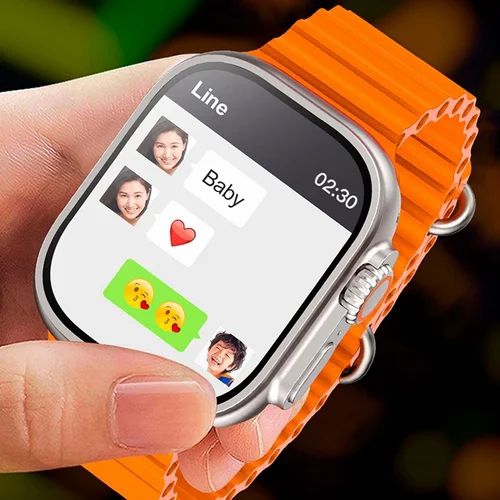 SERIES 8 ULTRA 4G WATCH WITH SIM CARD SLOT* - Yellow Orange