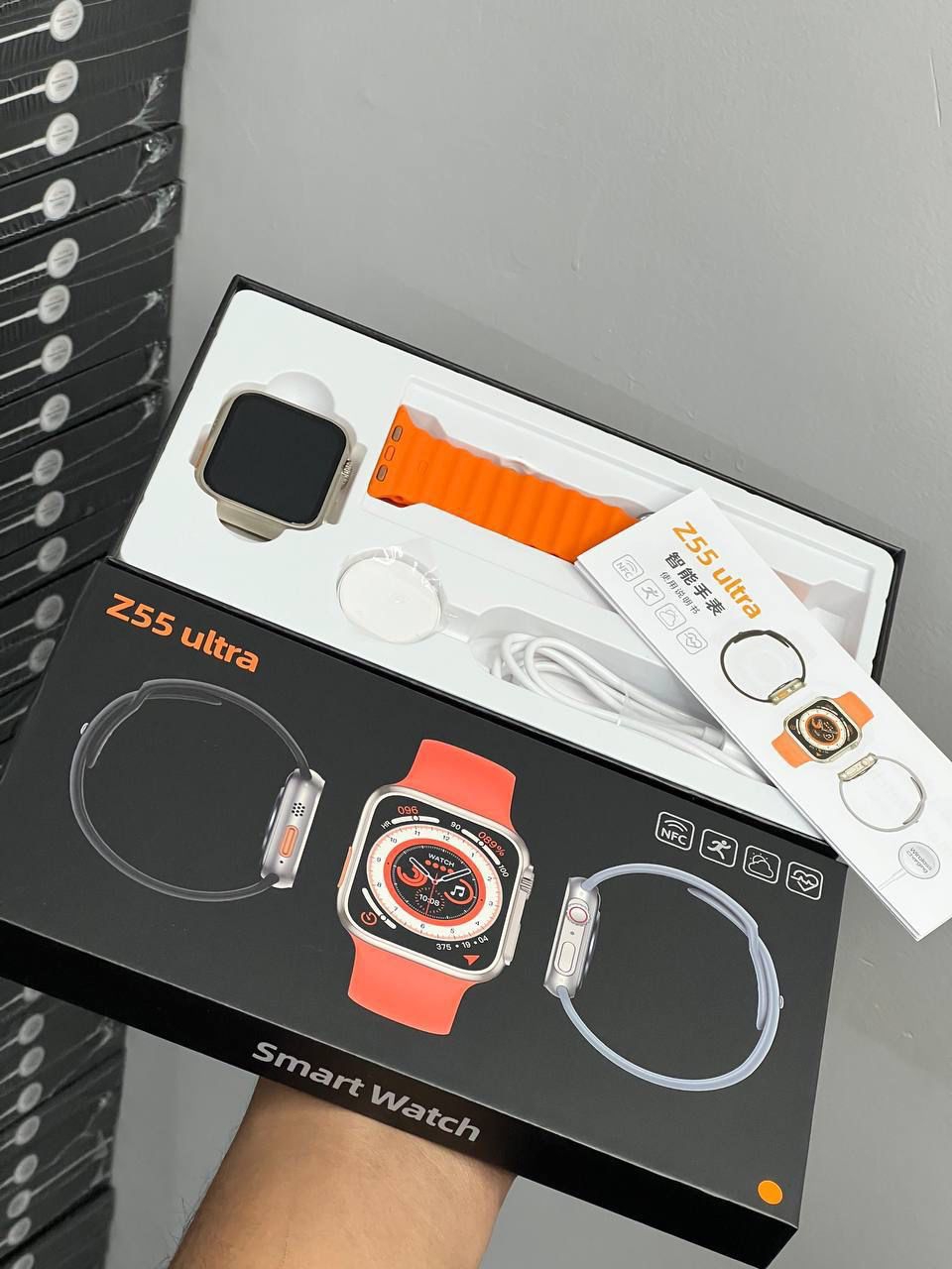  Z55 ultra smart watch🌟 - Yellow Orange