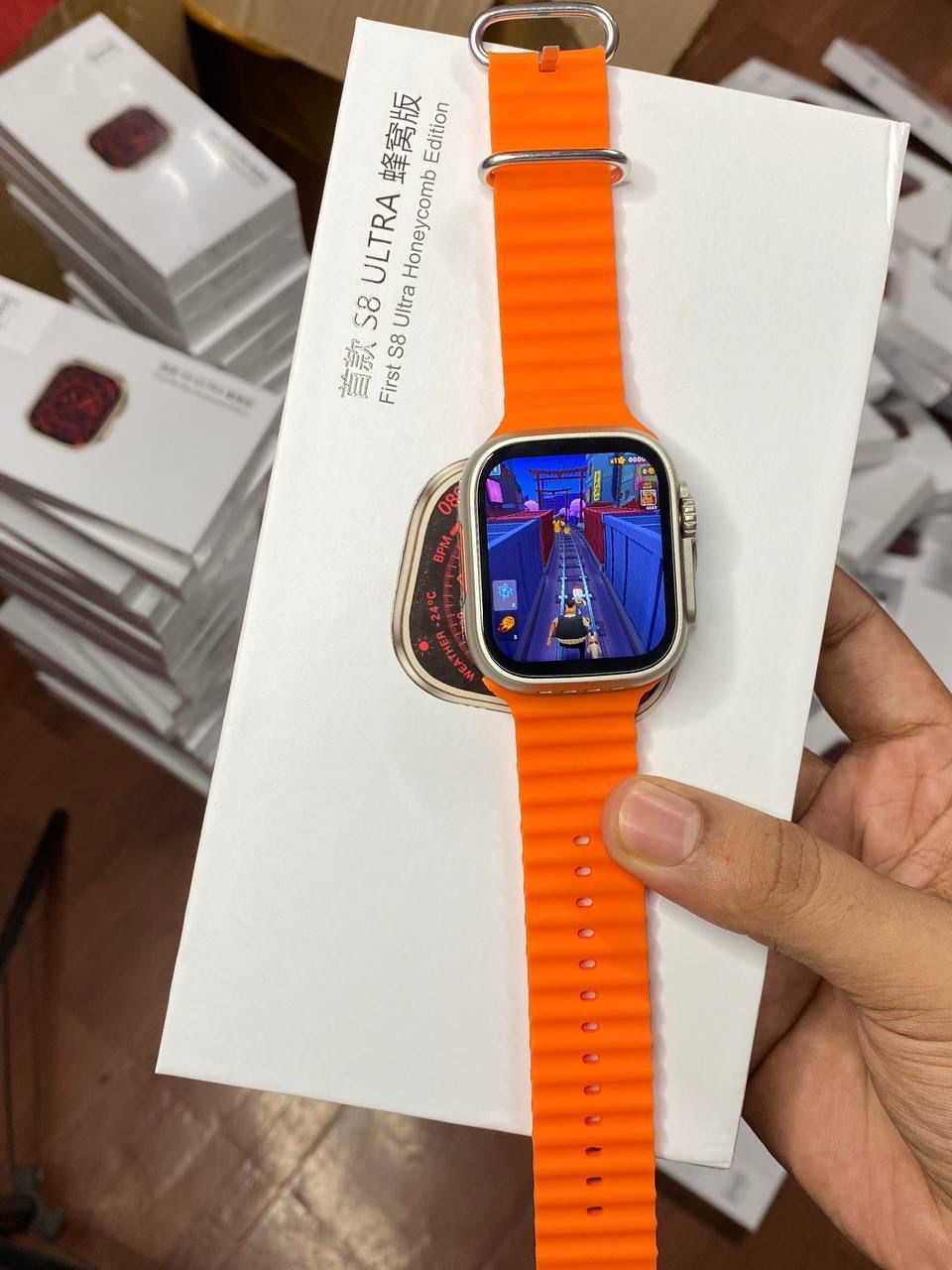 S8 Ultra Sim card ultra 4G watch  - orenge