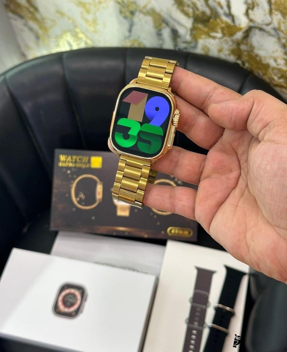  Series 8 Ultra Gold Smartwatch With Golden Metal Belt - Gold