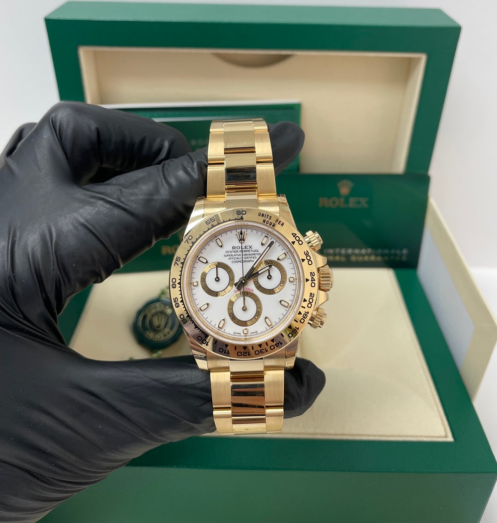 Rolex Yellow Gold Cosmograph Daytona 40 Watch - White Index Refused 