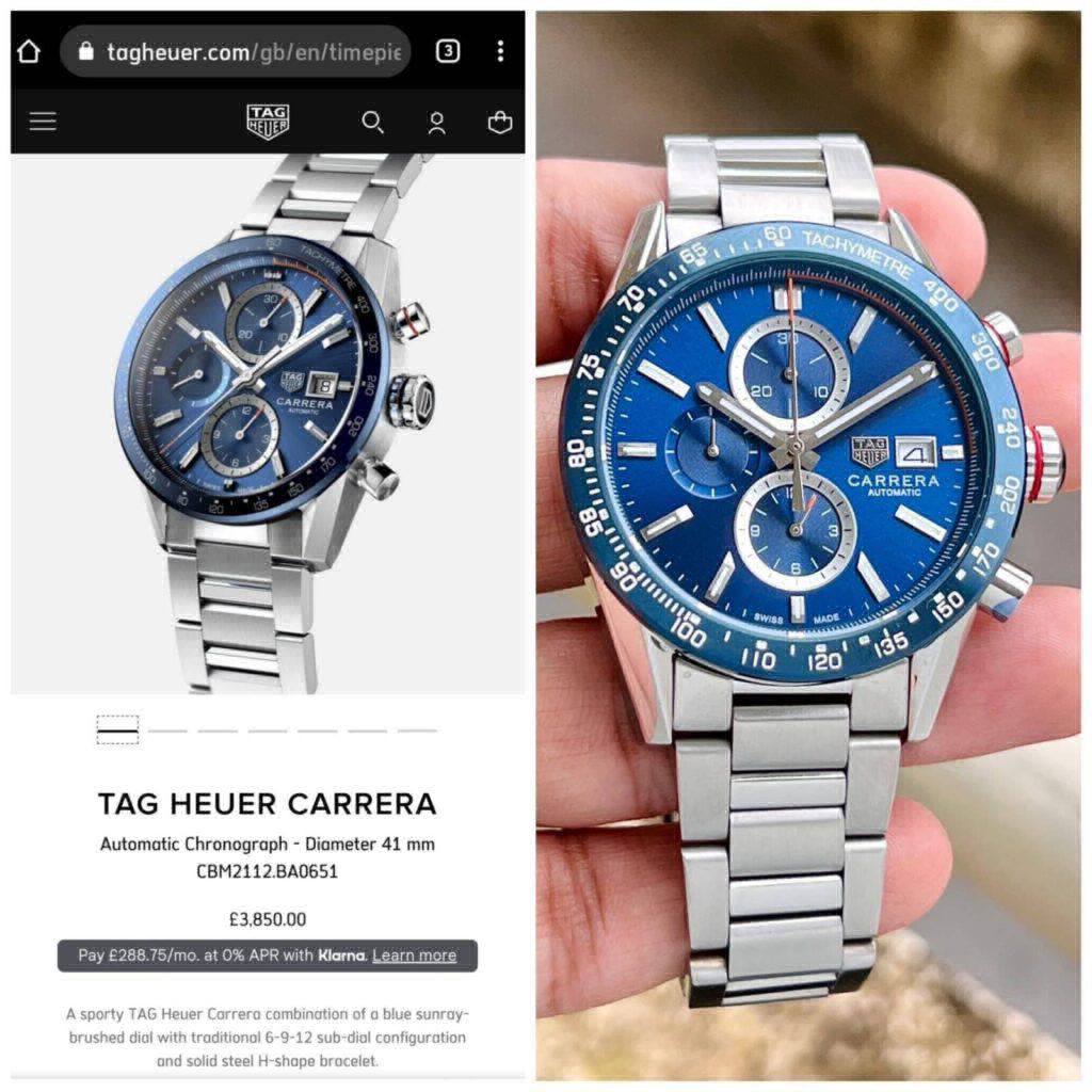 TAG Heuer chronograph Blue Dial