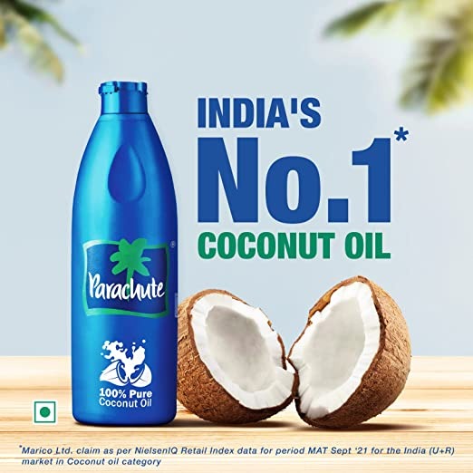 Parachute Coconut Oil, 1 litre Pet Jar Hair Oil  (1 L)