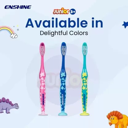 ENSHINE KIDS TOOTHBRUSH JUNIOR 3+ (6 Toothbrushes)