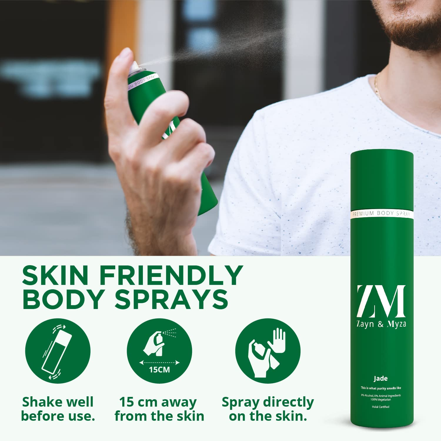 ZM JADE NO ALCHOHOL BODY SPRAY 100GM