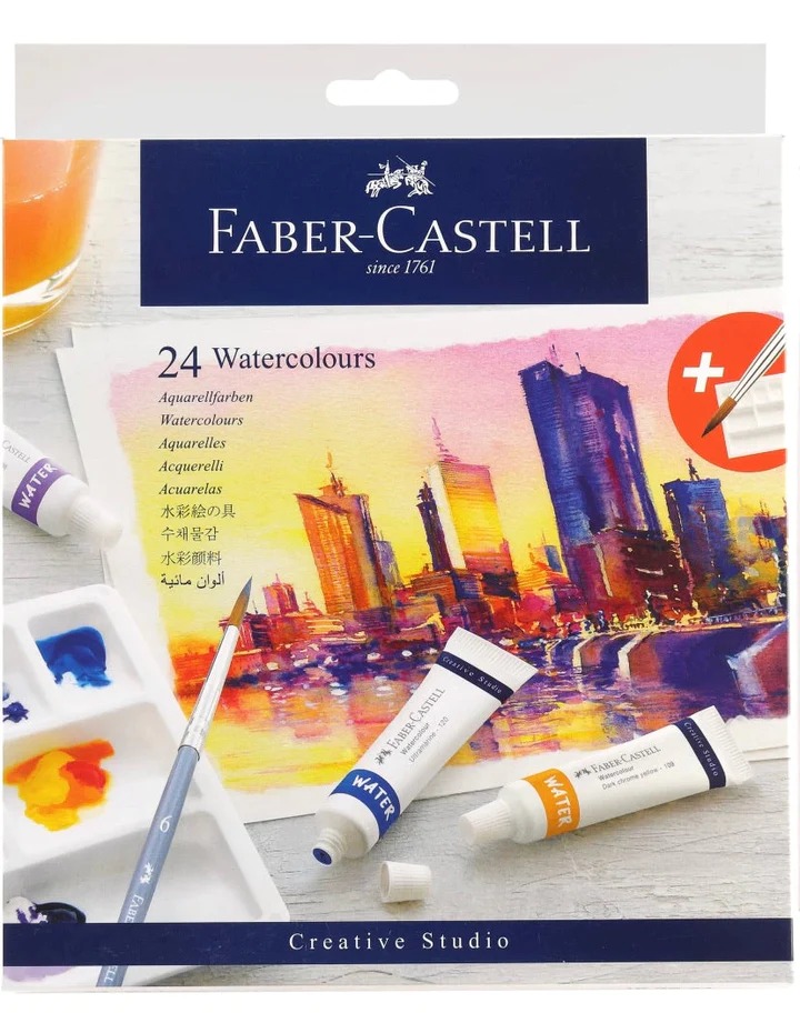 FABER CASTELL 12 WATERCOLOURS 