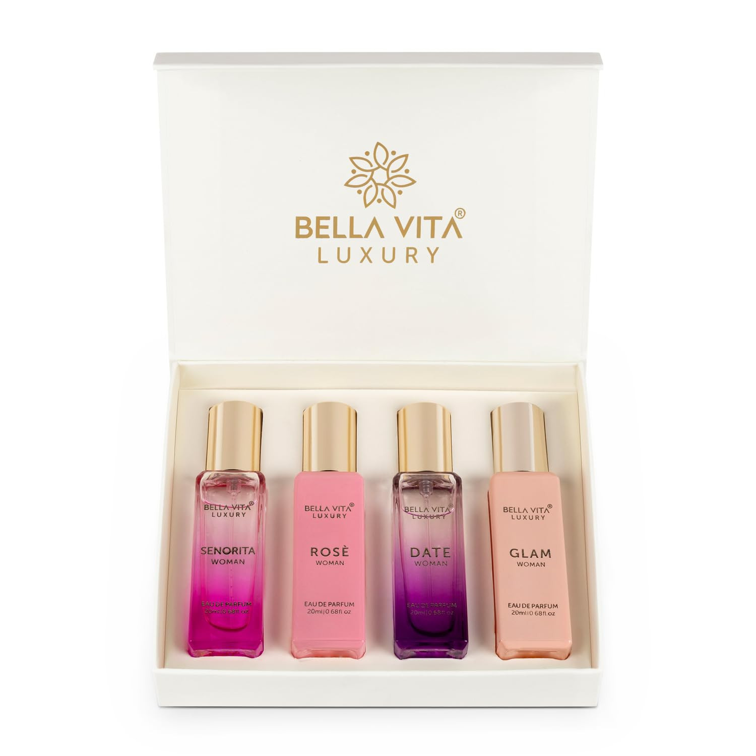  Bella Vita Luxury Woman Eau De Parfum Gift Set 4x20 ML for Women 