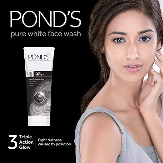 PONDS PURE DETOX ACTIVATED CHARCOAL FACE WASH 50GM