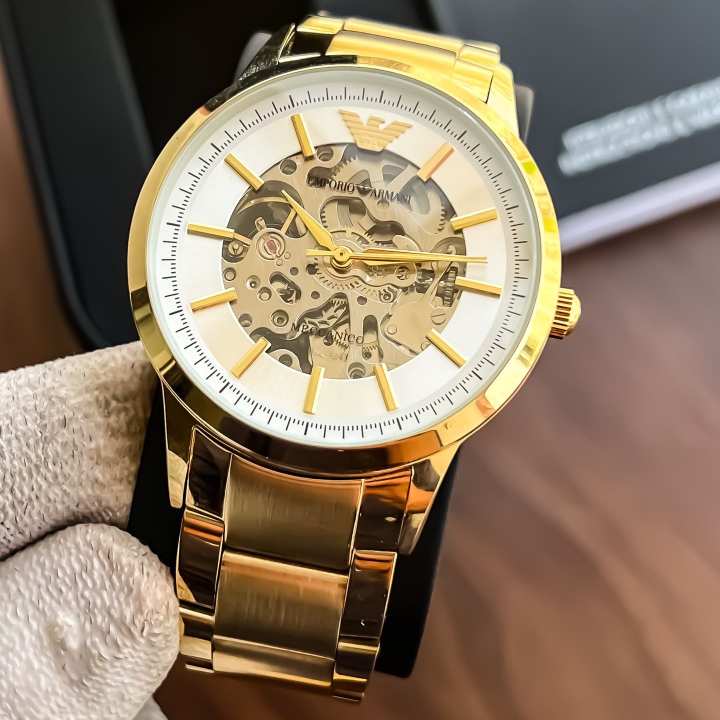 Emporio Armani MeccanicoGolden  - First Copy