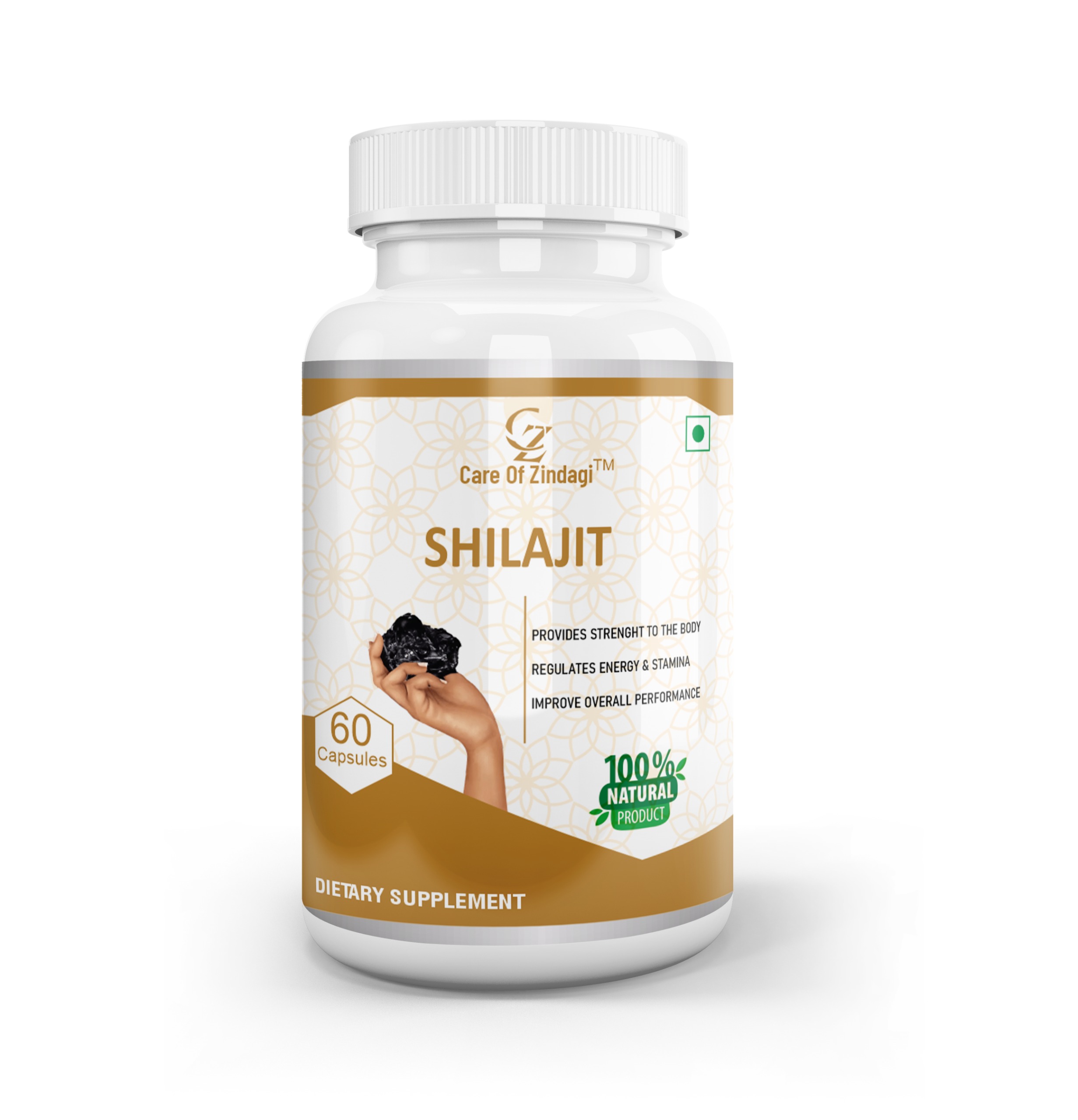 Care of Zindagi Shilajit Capsule - 420mg for Strength, Stamina, Energy & Overall Performance - 60 Capsules - 60 Capsules, Nov-2023, 24 Months