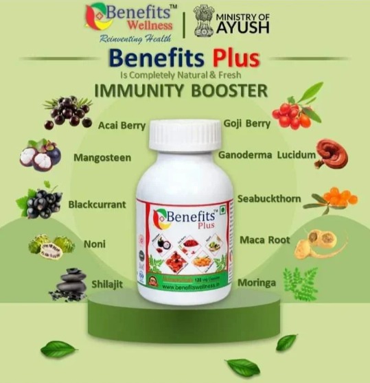 Benefit Wellness Benefits Plus Capsules - 120 Veg Capsules | Nutraceuticals - 120 Caps, 24 Months, Jan-2023