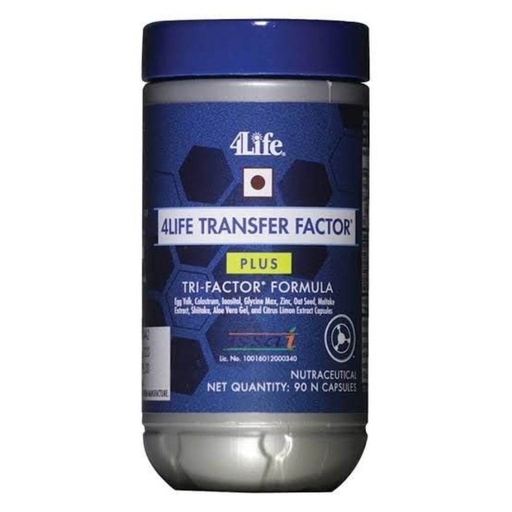 4Life Transfer Factor Plus Capsules | Tri-Factor Formula Egg Yolk powder, inositol, Zinc, saccharomyces, maitake, shiltake extract capsule with botanical extracts - 90 Capsules