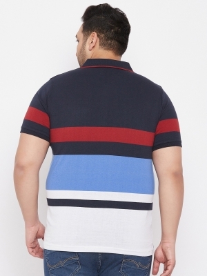 Striped Men Multicolour T Shirts  - M, Rskart