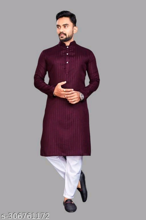 Festive Wear Daily Wear Cotton Blend Kurta For Men