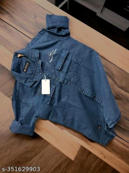Men Casual Double Pocket Printed Shirt