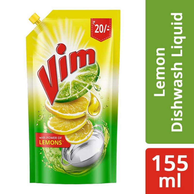 Vim Dishwash Liquid Gel - 125ML Pouch