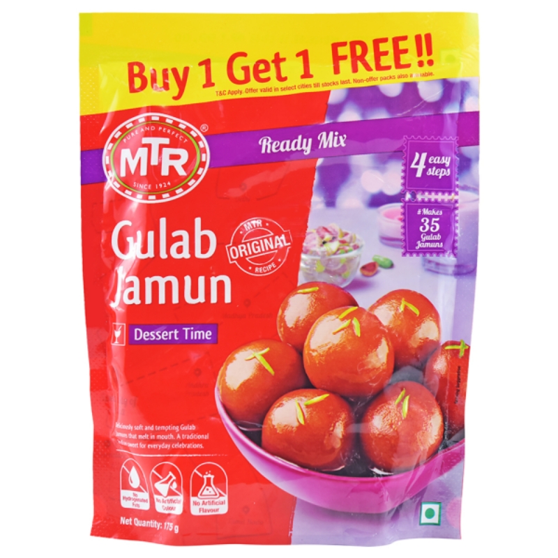 MTR Gulab Jamun - 175g buy 1 Get 1 free