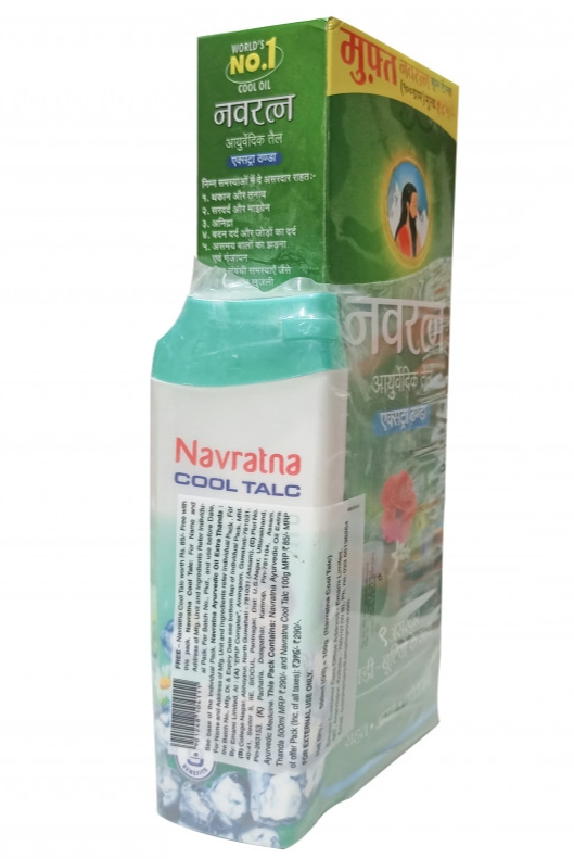 Navratna  Ayurvedic Thanda Tail With Free Cool Talc  - 100 Ml