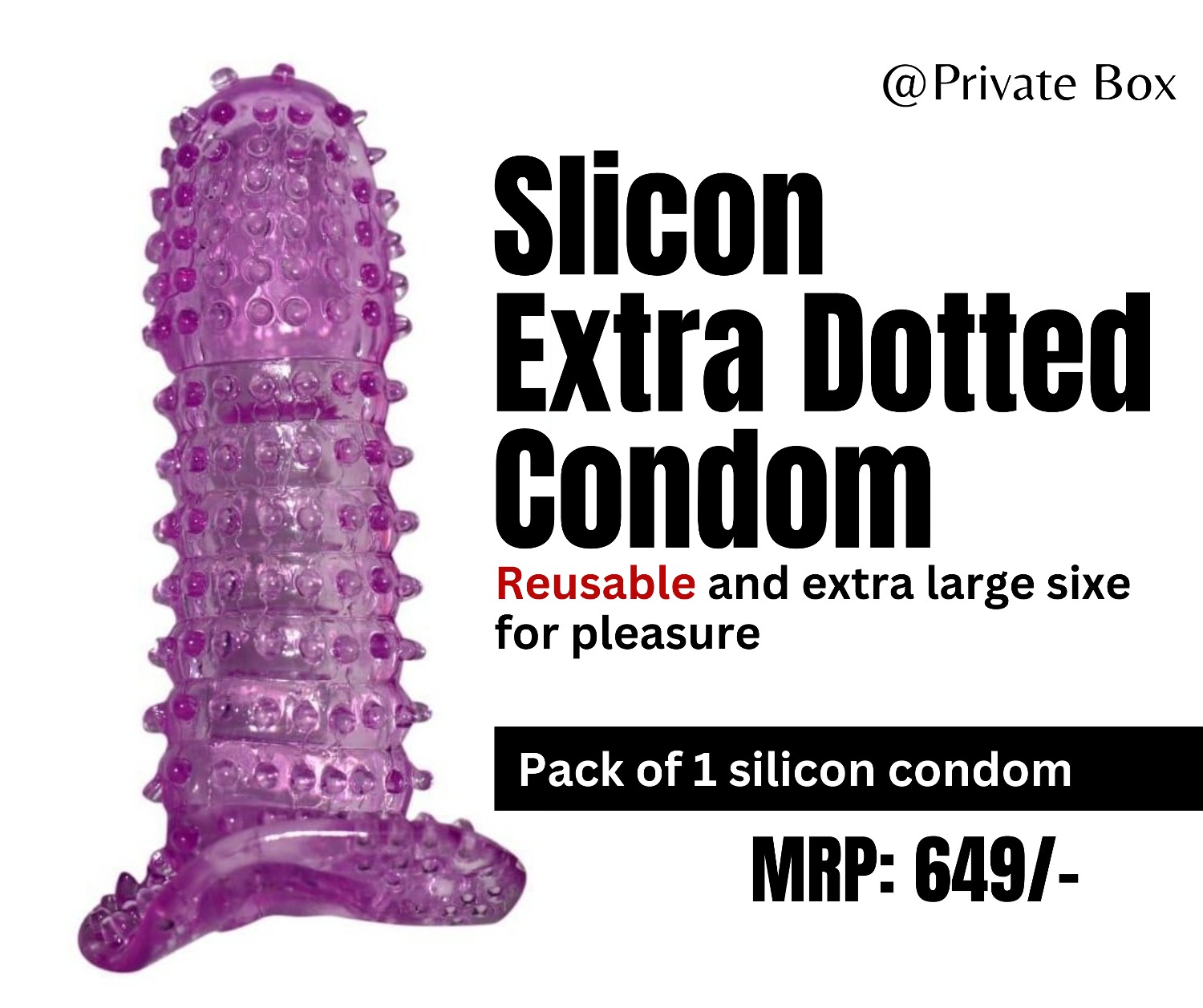 CRYSTAL DOTTED CONDOM WITHOUT NORD FOR EXTRA PLEASURE 