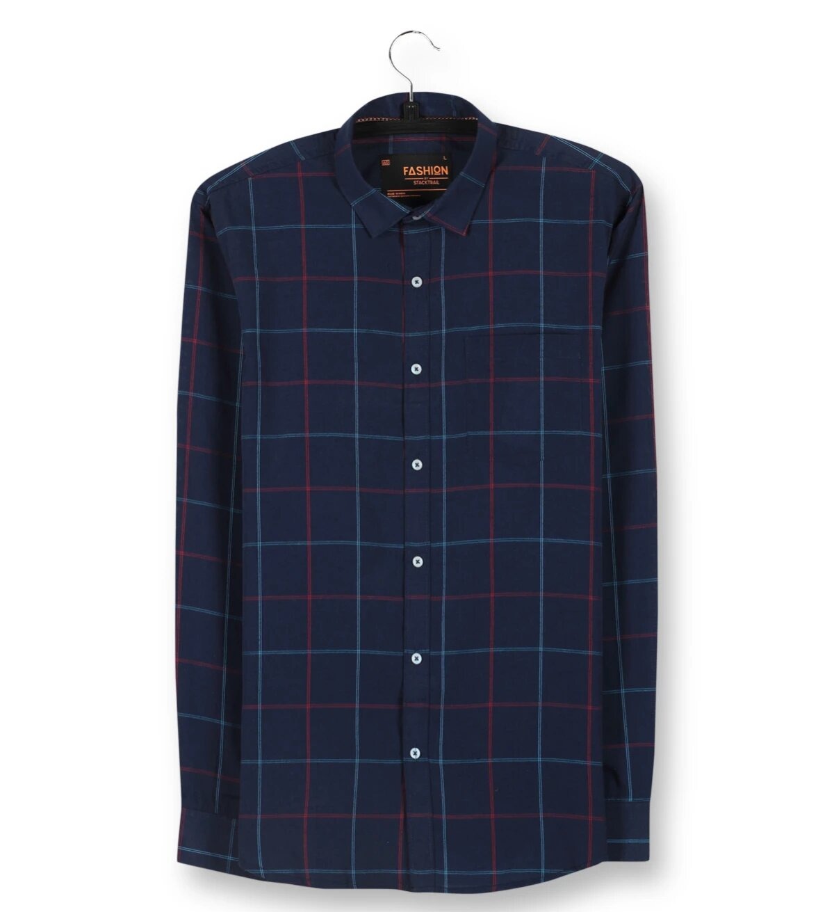 Cotton Blend Casual Wear Big Checks Shirt for Men