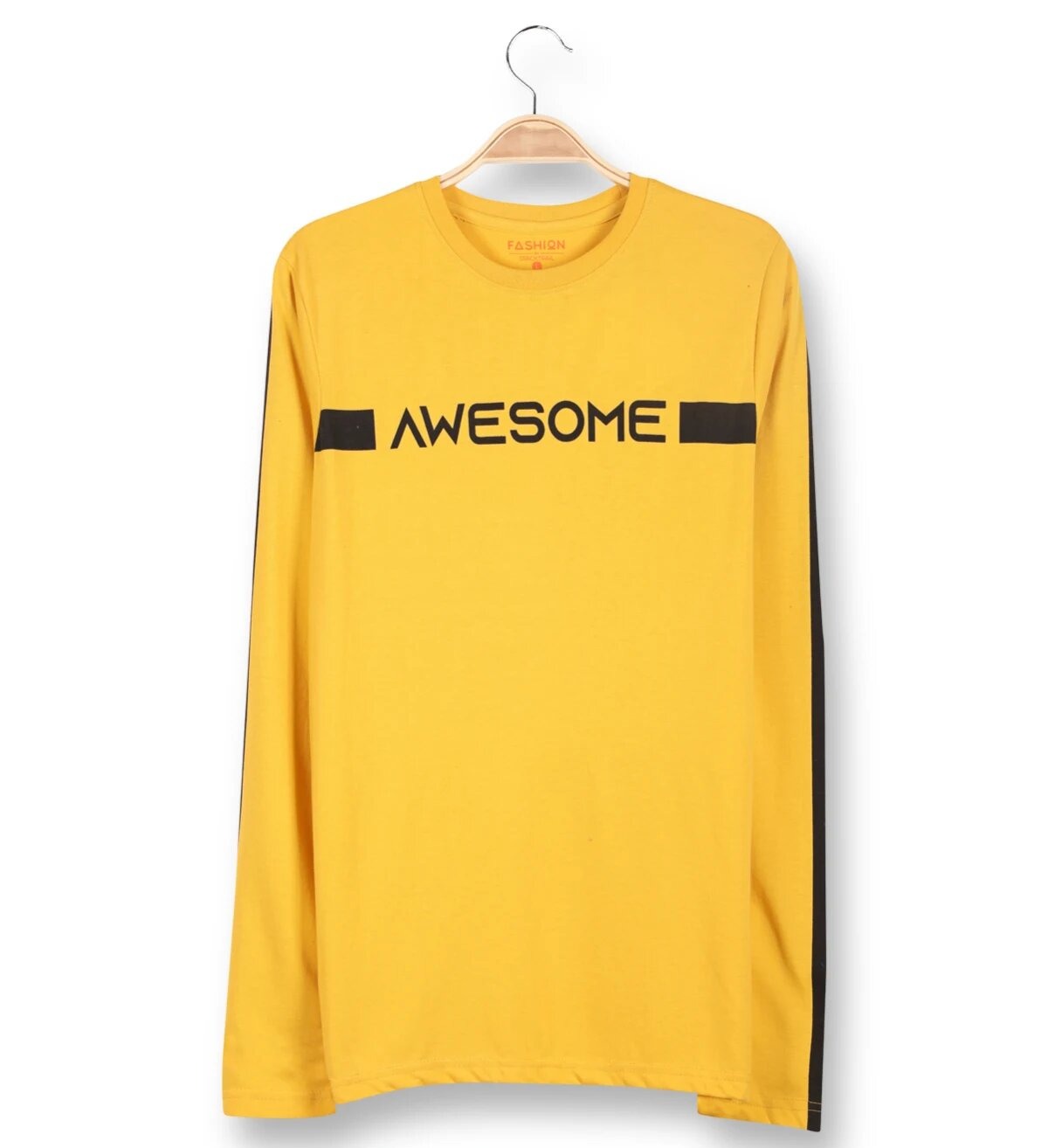 Cotton Rich Round Neck Graphic Printed T-Shirt Men-Awesome