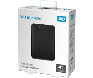Western Digital 4TB Elements Portable USB 3.0 Portable Hard Drive 2.5''(WDBHDW0040BBK)