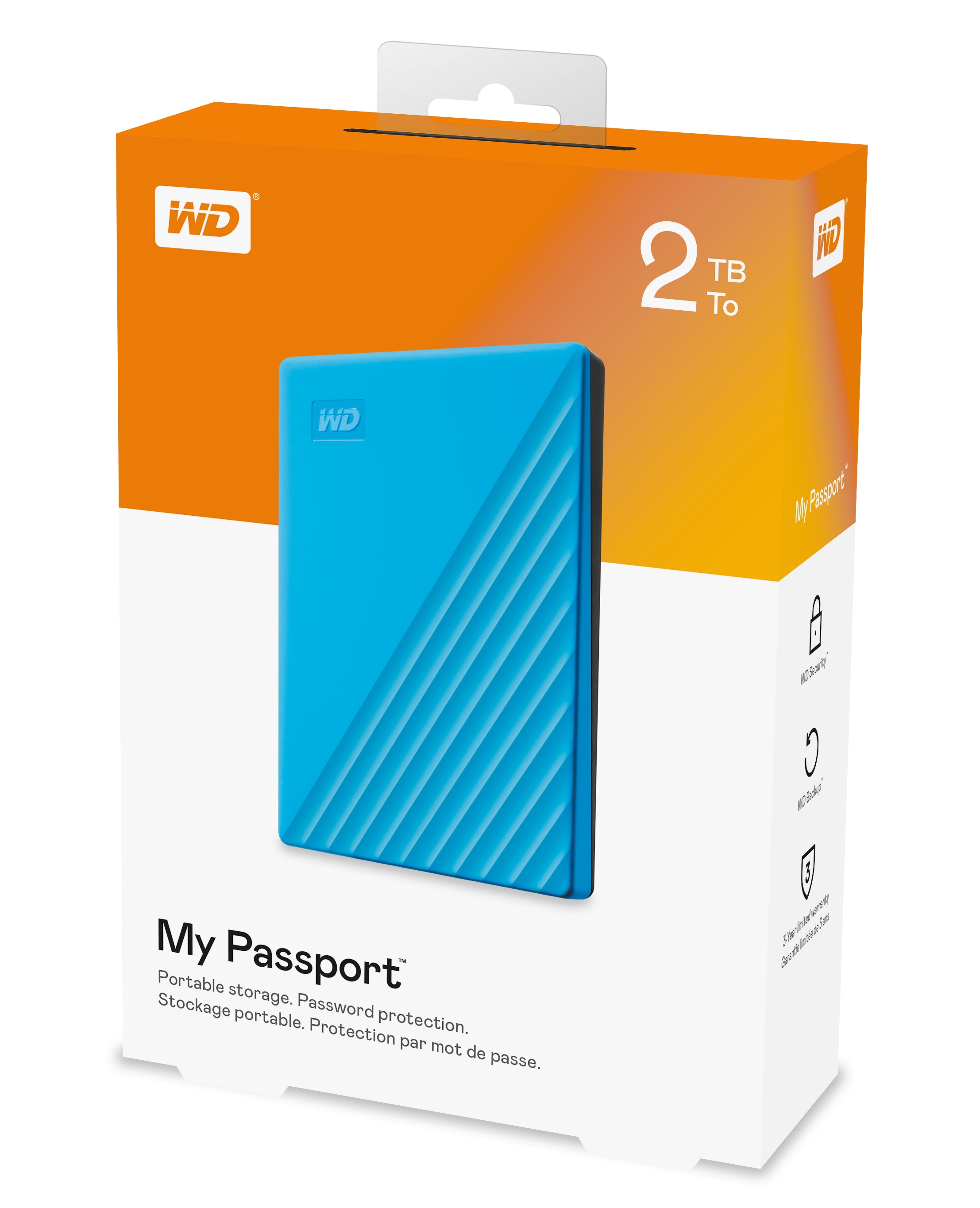 Western Digital 2TB My Passport USB 3.0 Portable Hard Drive 2.5''