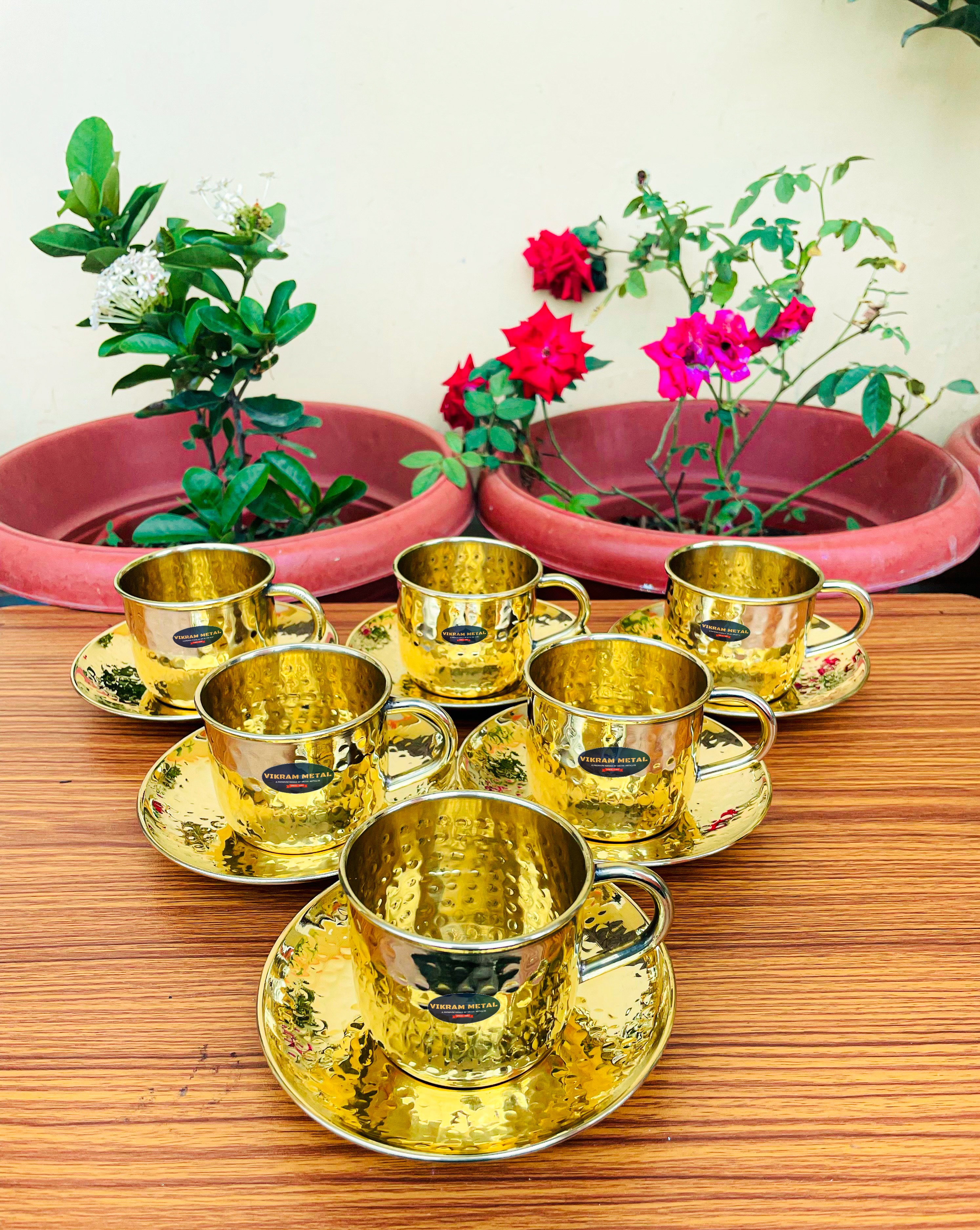 Brass Embossed Luxury Dinner Set