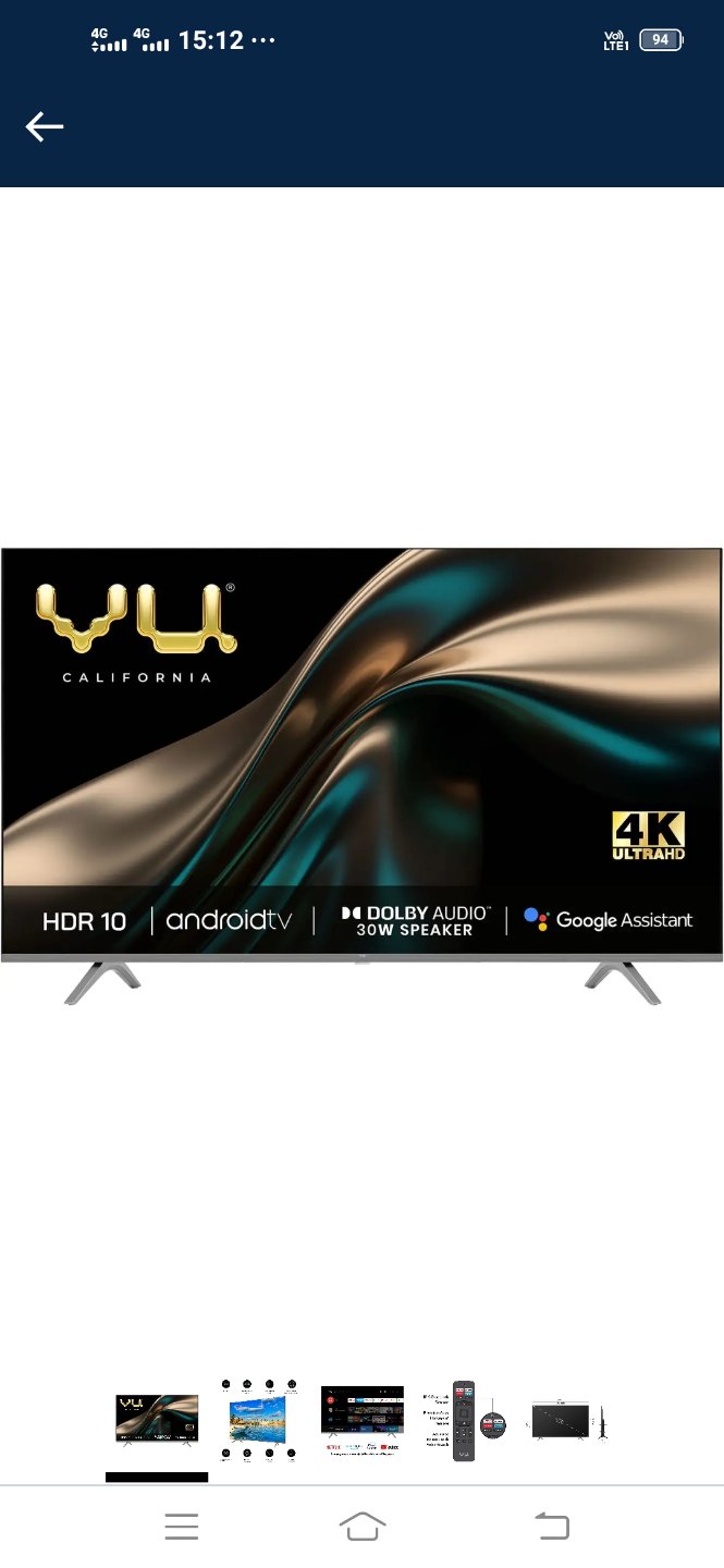 VU TV California  VU 43 Inches 4K Smart Series 43PM