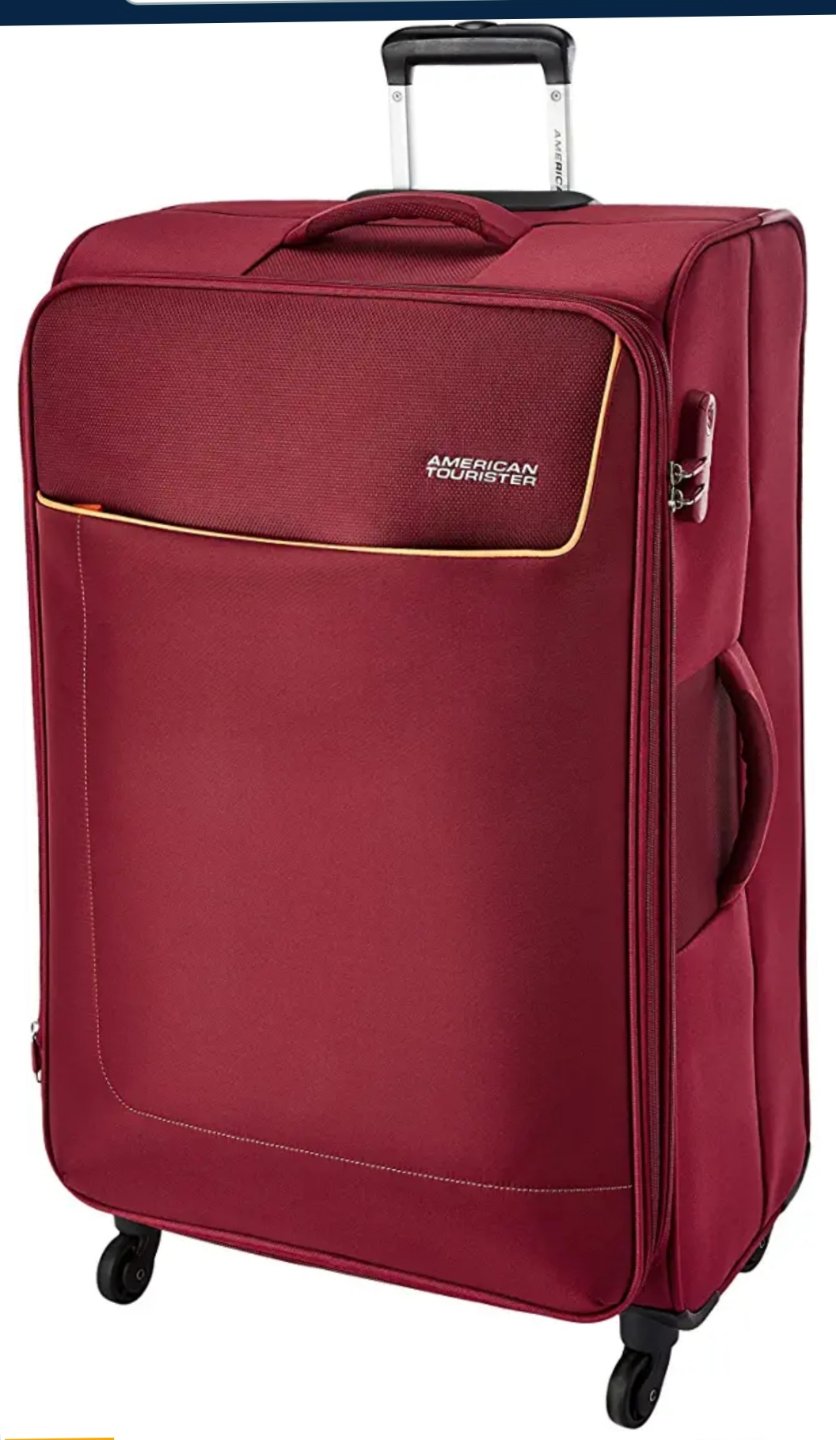 American Tourister  80CM Wine RED Soft Suitcase