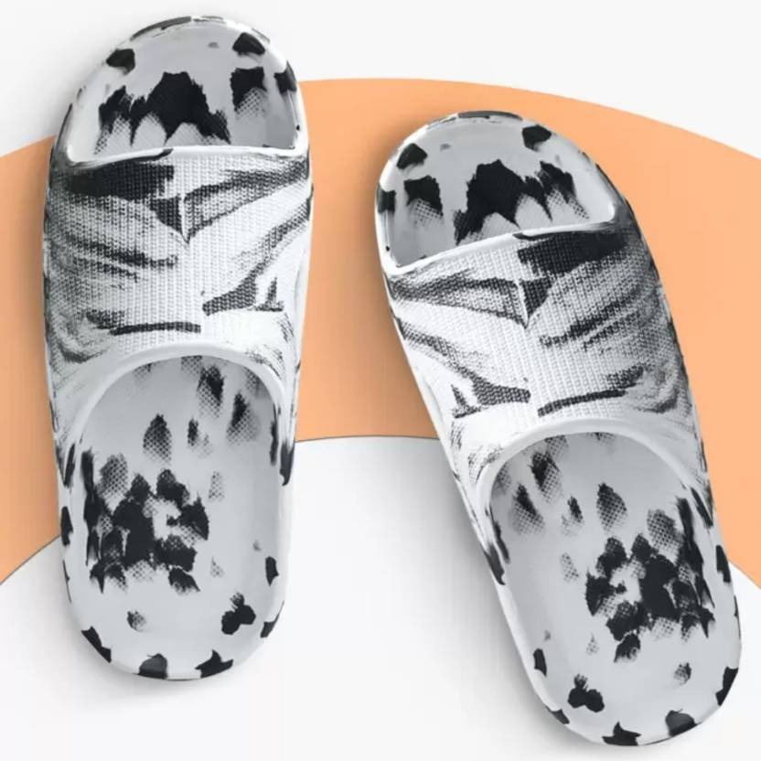 SAPIYU Zig Zag Casual Printed Comfort Trendy Stylish Slip-On Slipper Slides