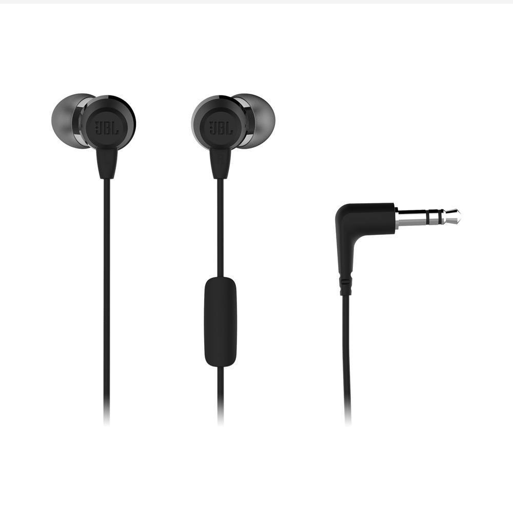 JBL T50HI in-Ear Wired Headphone with Noise Isolation Mic (Black) - BLACK