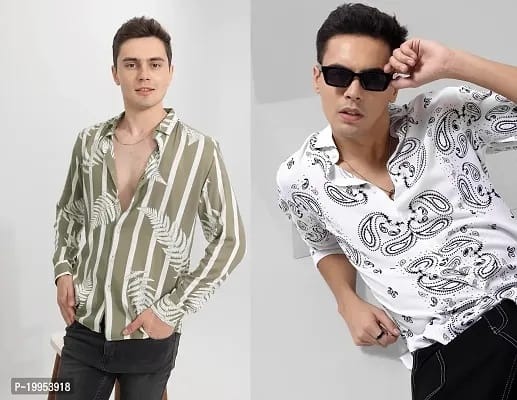 Pack of 2- Printed Casual Shirts for Men
