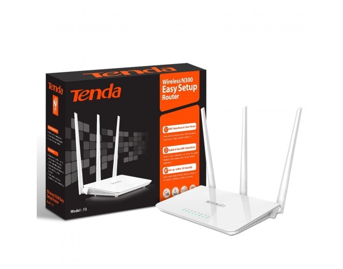 TENDA WIRELESS ROUTER F3 300 MBPS
