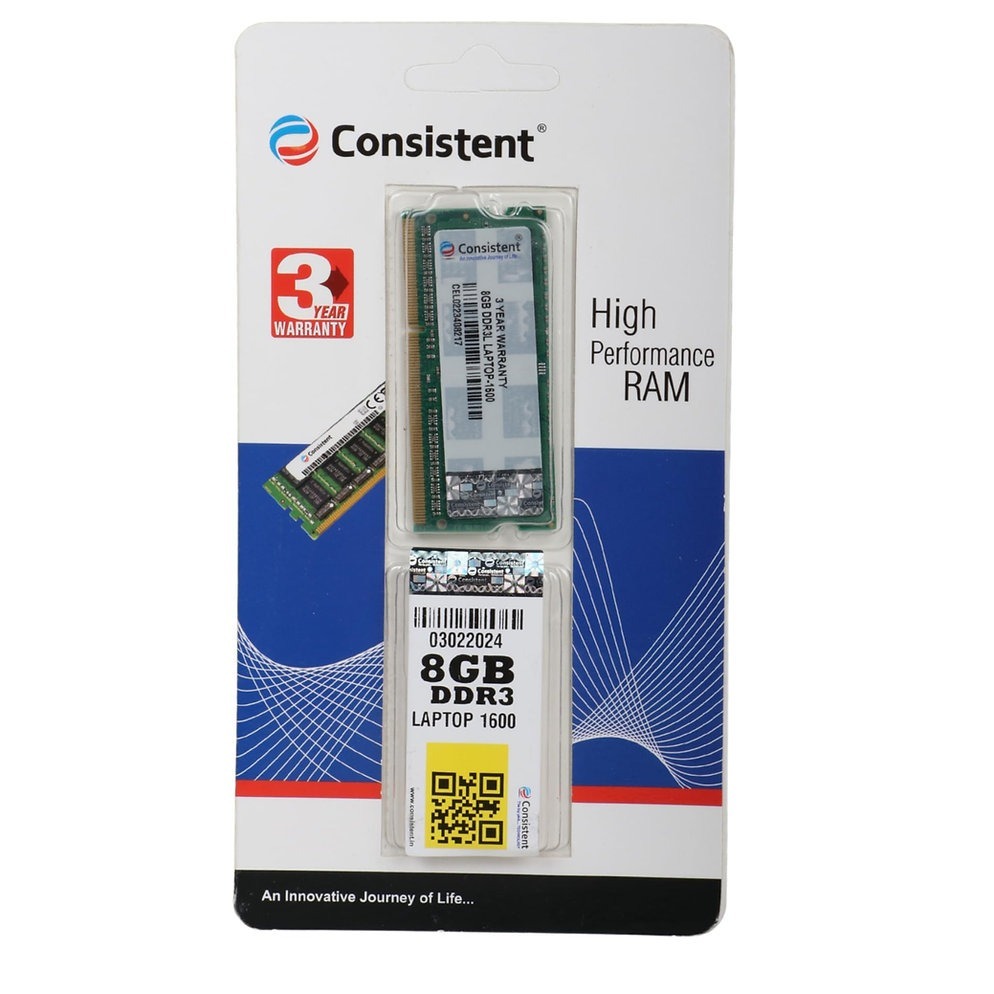 Consistent 8GB DDR3 1600 MHz Laptop RAM