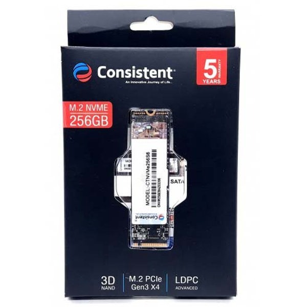 Consistent 256GB M.2 NVMe SSD