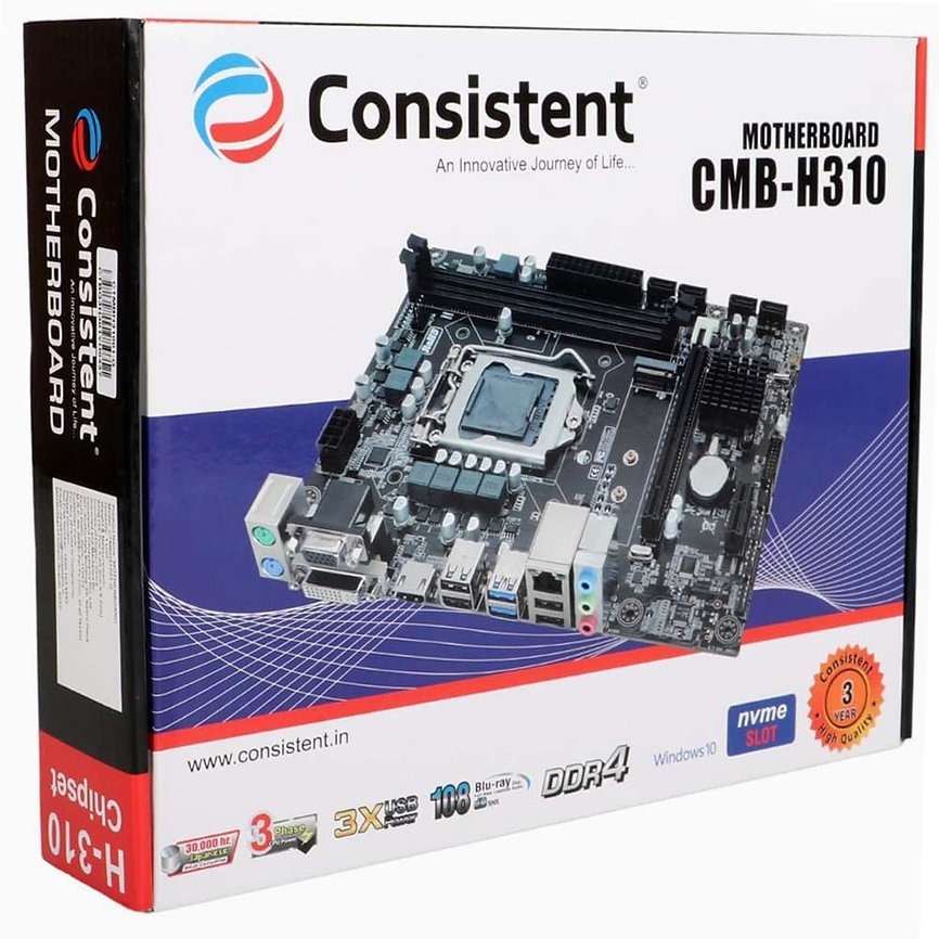 Consistent H310 LGA 1151 Micro-ATX Motherboard |