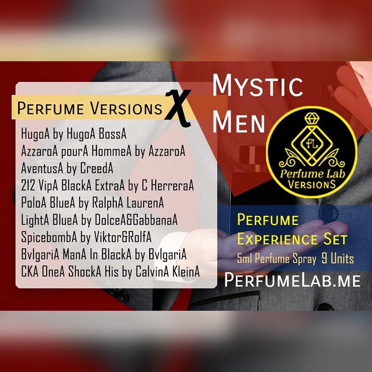 Mystic Men - X Versions 5ml EDP Spray Set