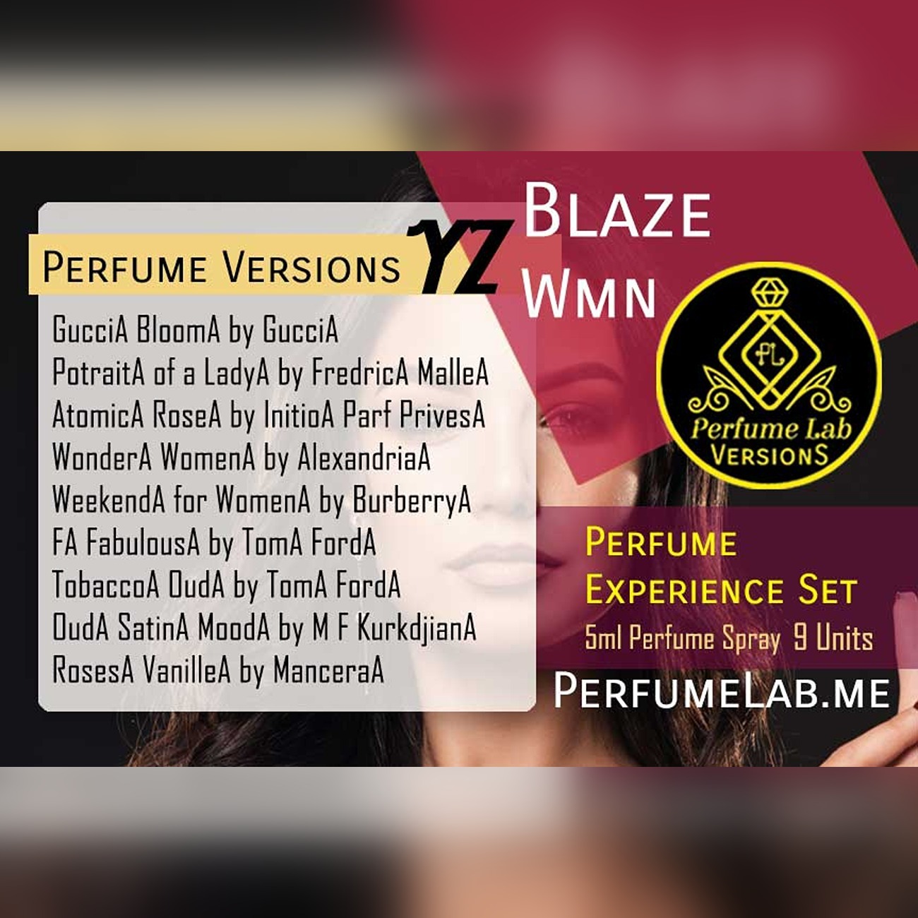 Blaze Women - YZ Versions 5ml EDP Spray Set