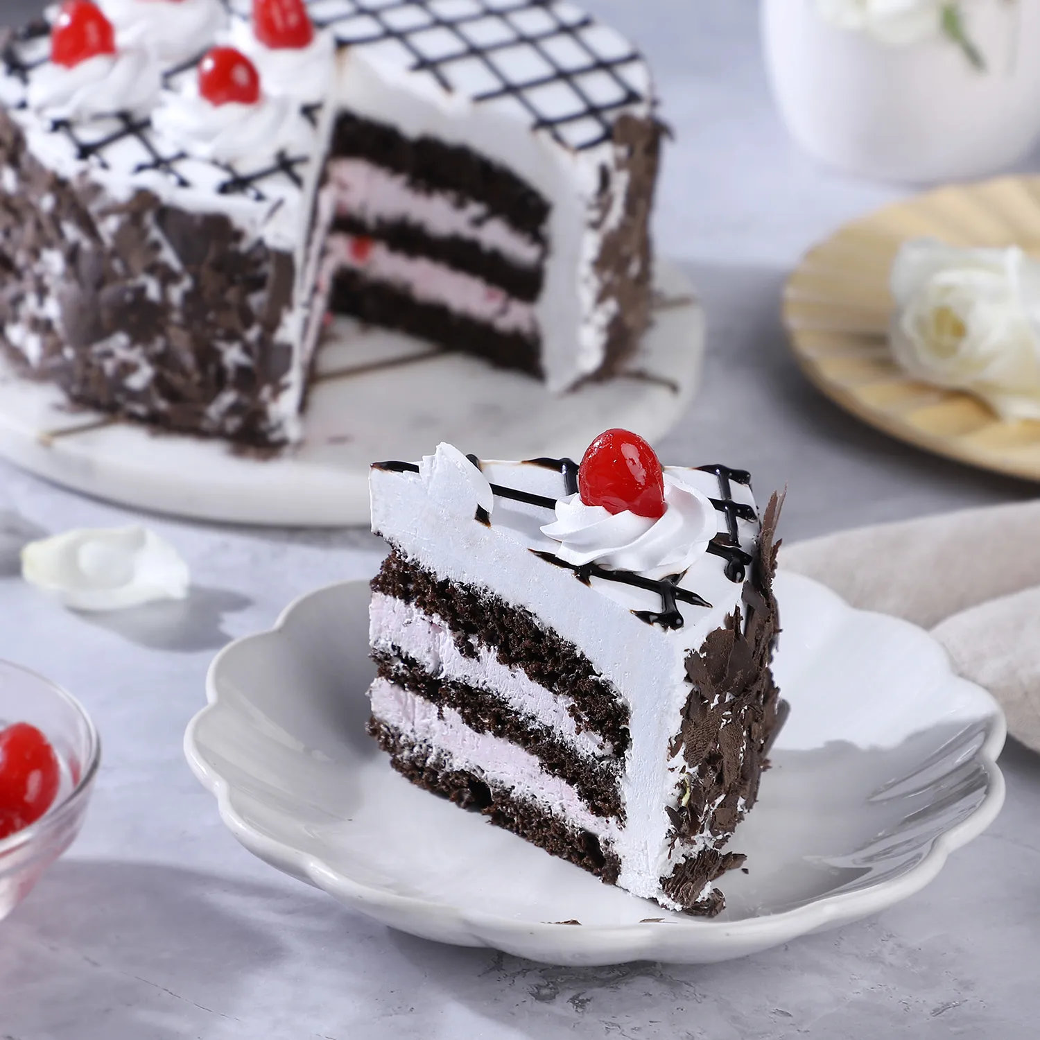 Black Forest Bliss Cake - 500 Gram