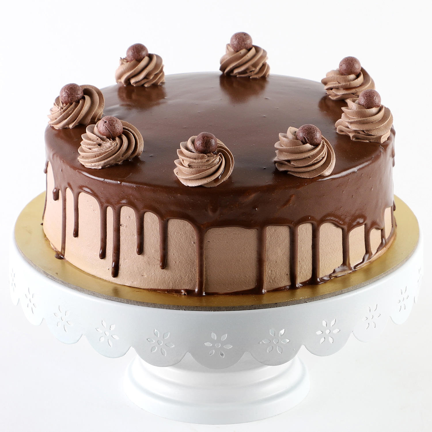 Glazed Chocolate Cream Cake - 500 Gram