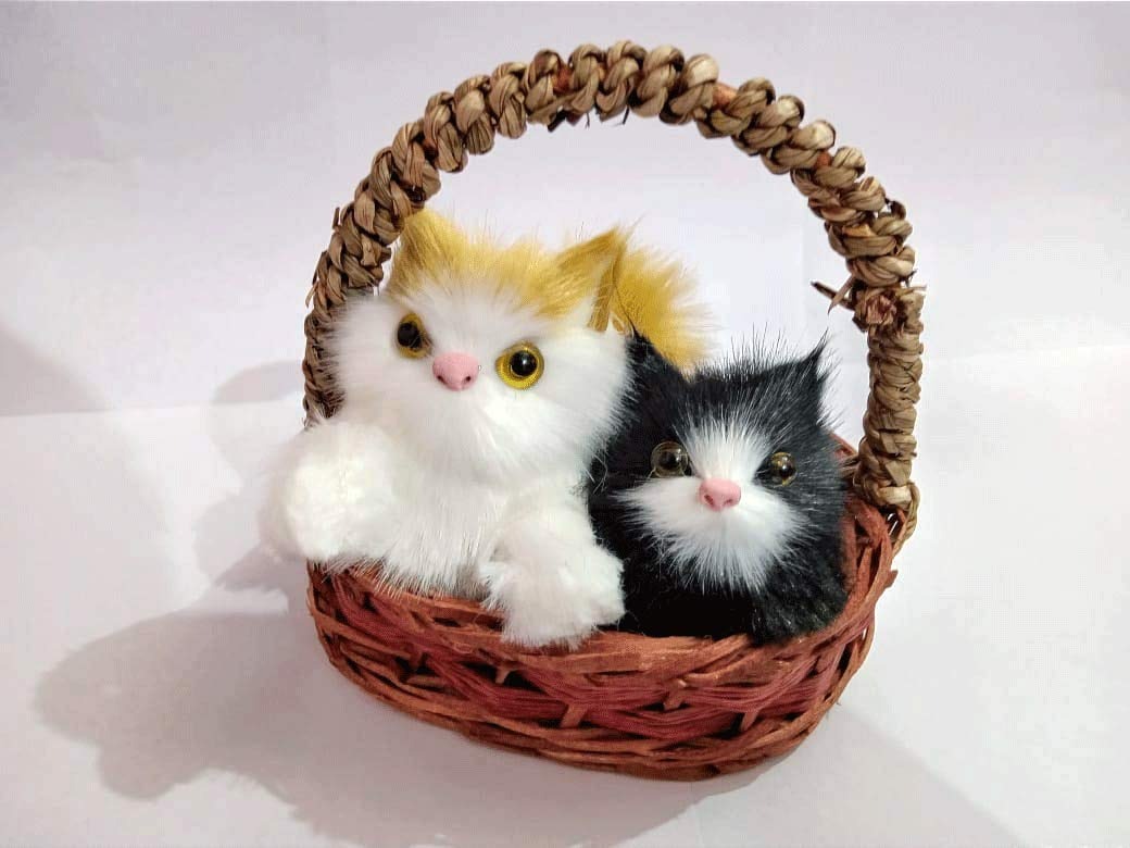 Cute Cats doll with meow music when touching Musical toy