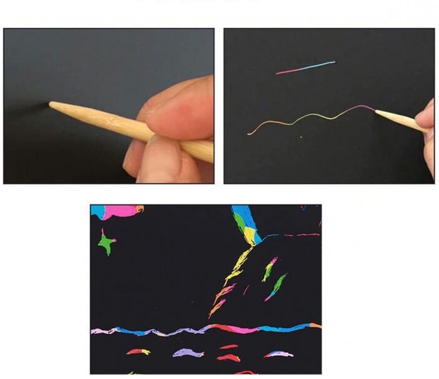 Magic scratch coloring Paper sheets (10 sheets)