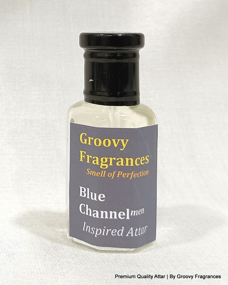 Groovy Fragrances Blue Channel Long Lasting Perfume Roll-On Attar | For Men | Alcohol Free by Groovy Fragrances - 12ML