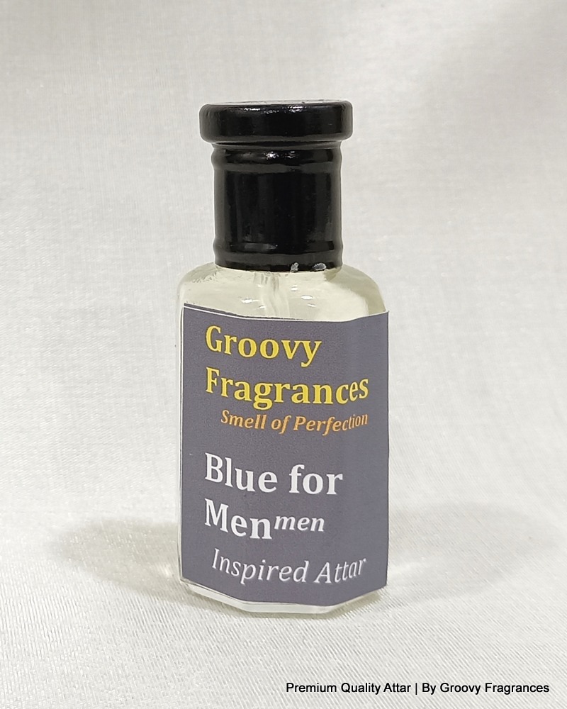 Groovy Fragrances Blue for Men Long Lasting Perfume Roll-On Attar | For Men | Alcohol Free by Groovy Fragrances - 12ML